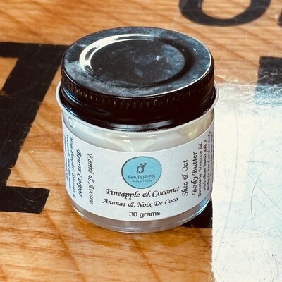 Pineapple and Coconut Body Butter 30g.