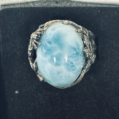 Larimar Ring Size 8 (adjustable)