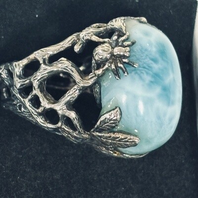 Larimar Ring Size 8 (adjustable)