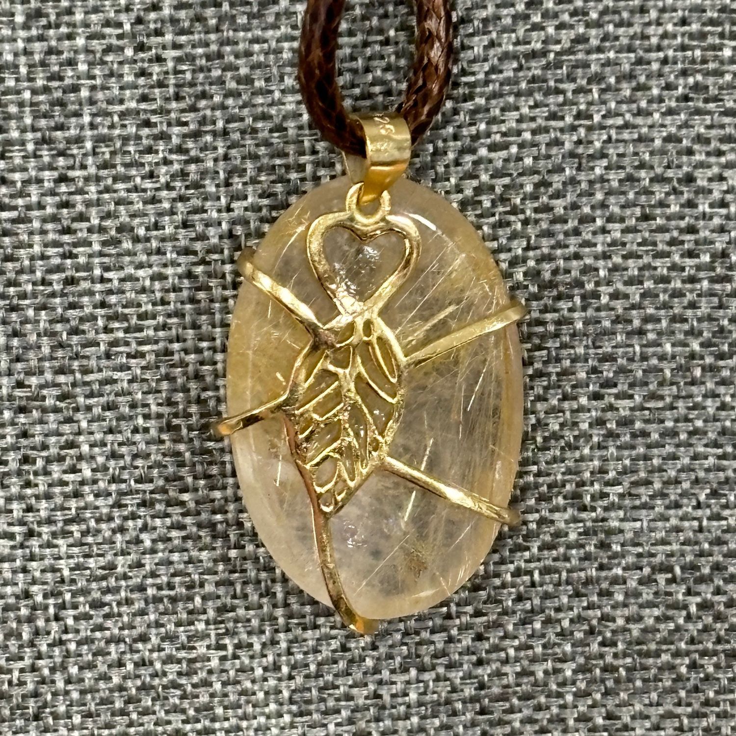 Golden Rutilated Quartz Necklace