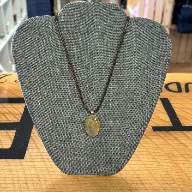 Golden Rutilated Quartz Necklace