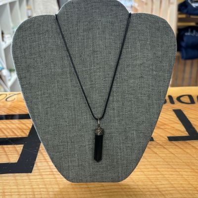 Polished Black Obsidian Necklace