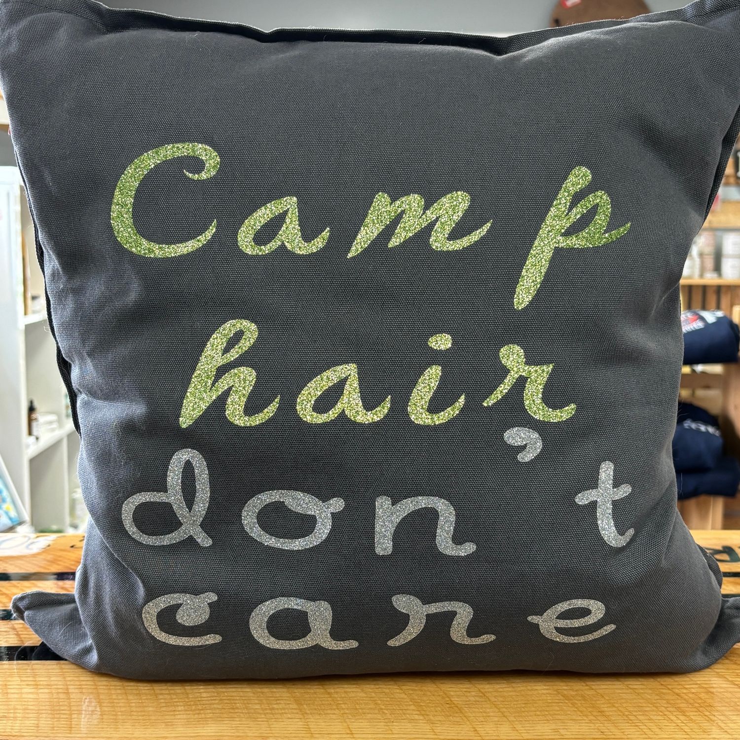 Camp Hair Don&#39;t Care Pillow