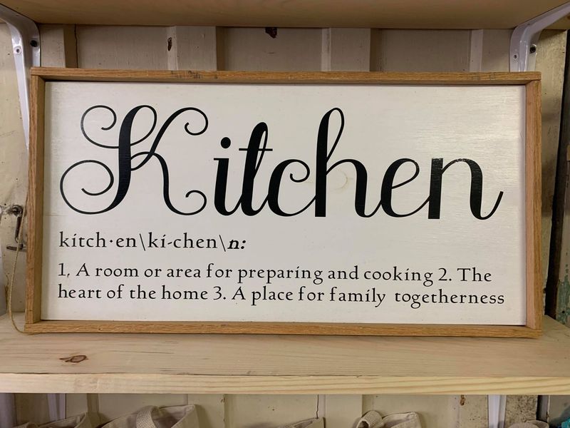 Kitchen Sign with Frame