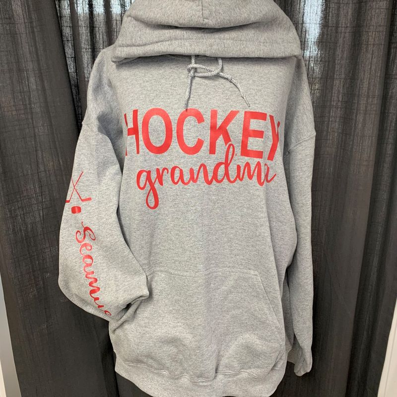 Personalized Hockey Mom, Grandma, Nana etc. Design for Shirt