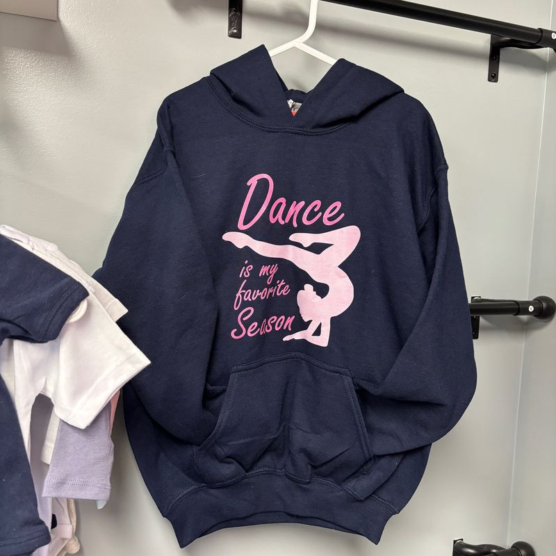 Dance is My Favorite Season Kids Hoodie (Size Youth Medium)