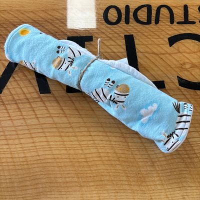 Blue Zebra Burp Cloth