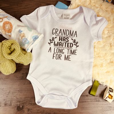 Grandma Has Waited A Long Time For Me Infant Shirt Design