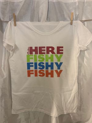 Here Fishy Fishy Fishy Design for Shirt
