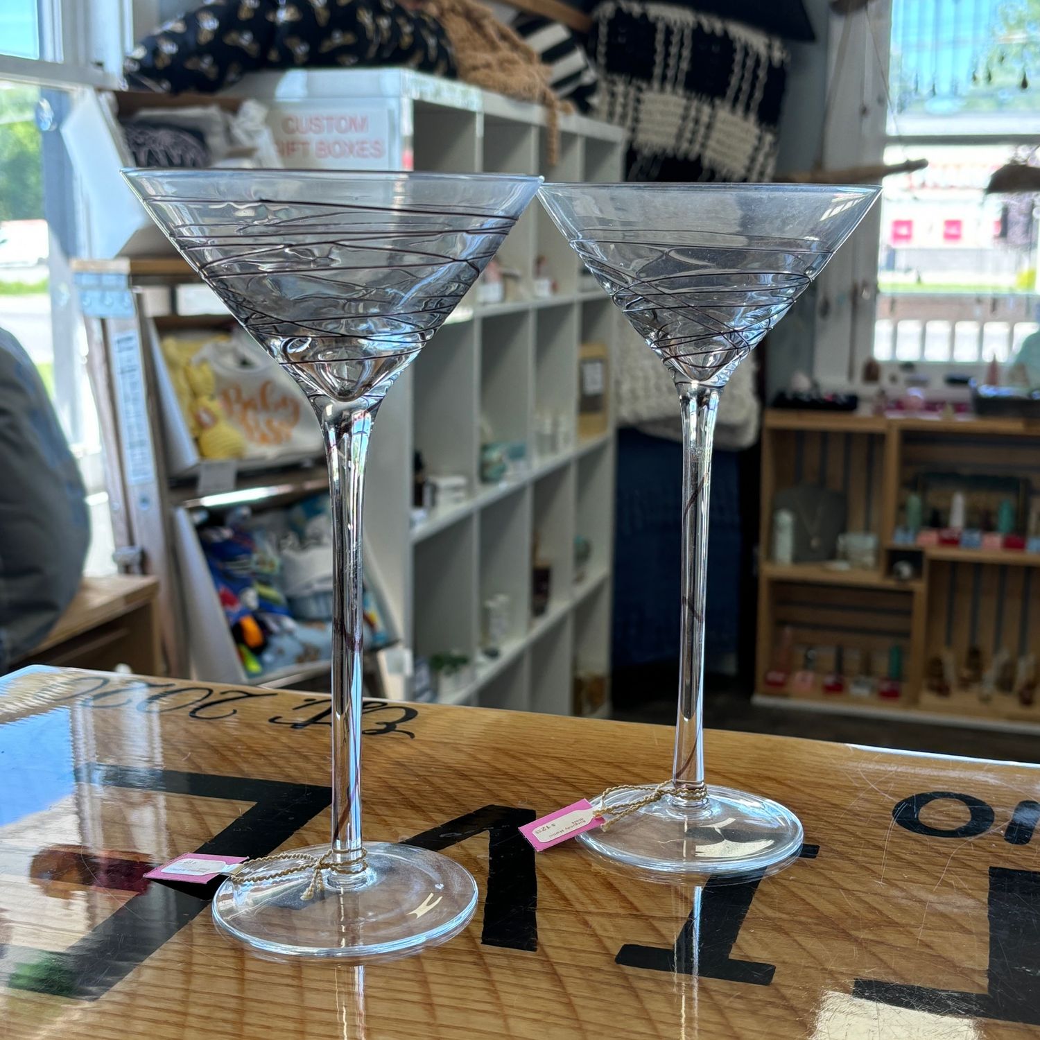 Burgundy Martini Glass