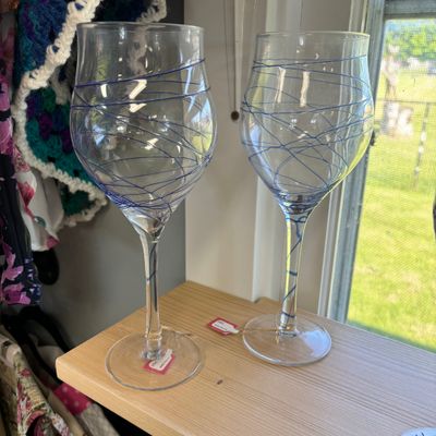 Blue Wine Glasses