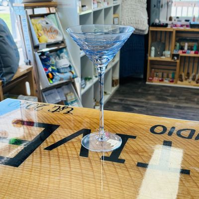 Blue Martini Glass