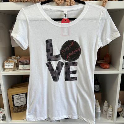 Love Baseball T-Shirt Size Small