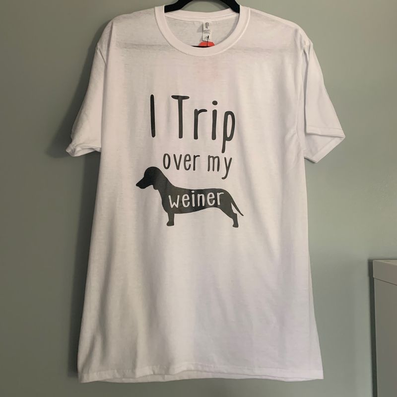 I Trip Over My Weiner Design for Shirt