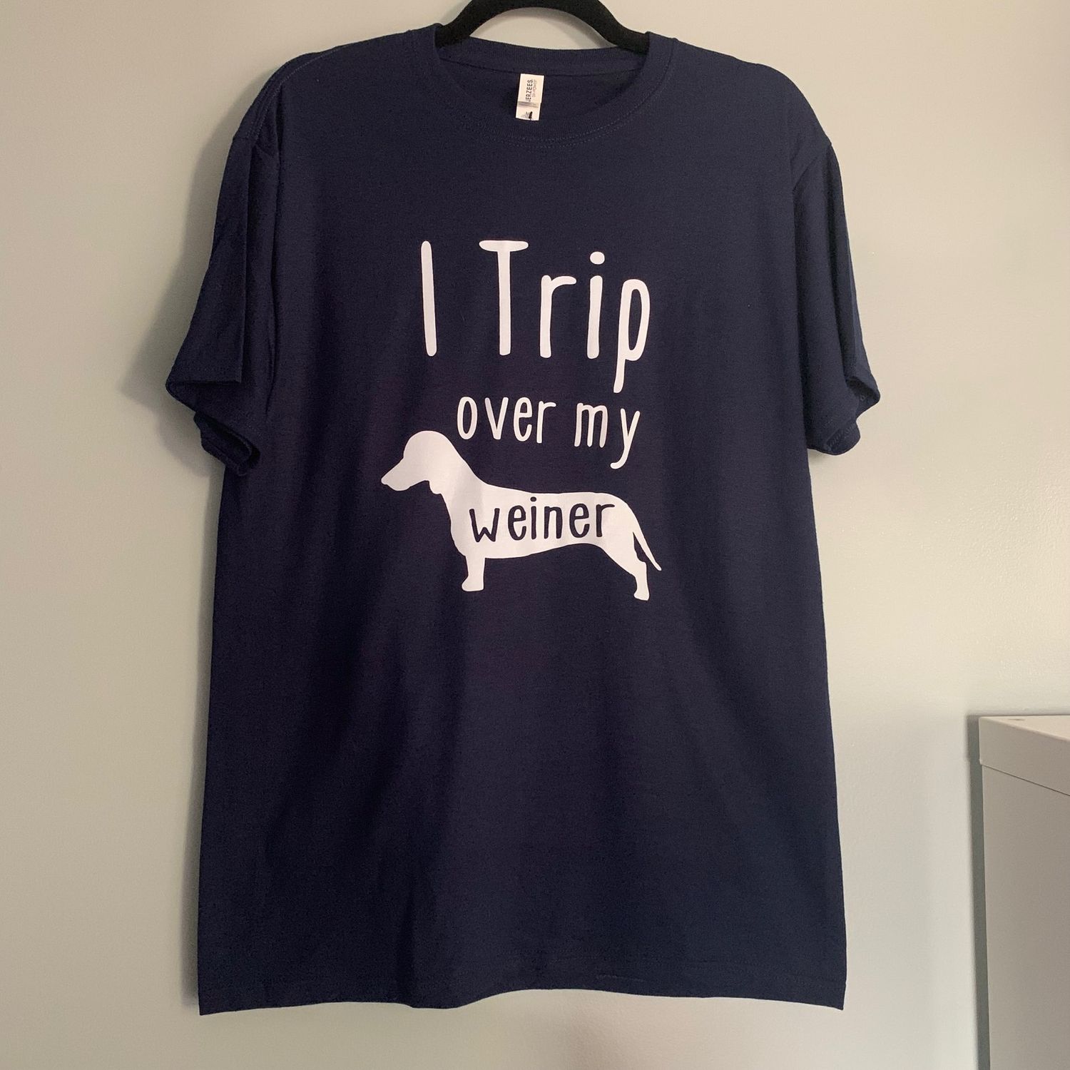 I Trip Over My Weiner Design for Shirt