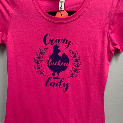 Crazy Chicken Lady Design for Shirt