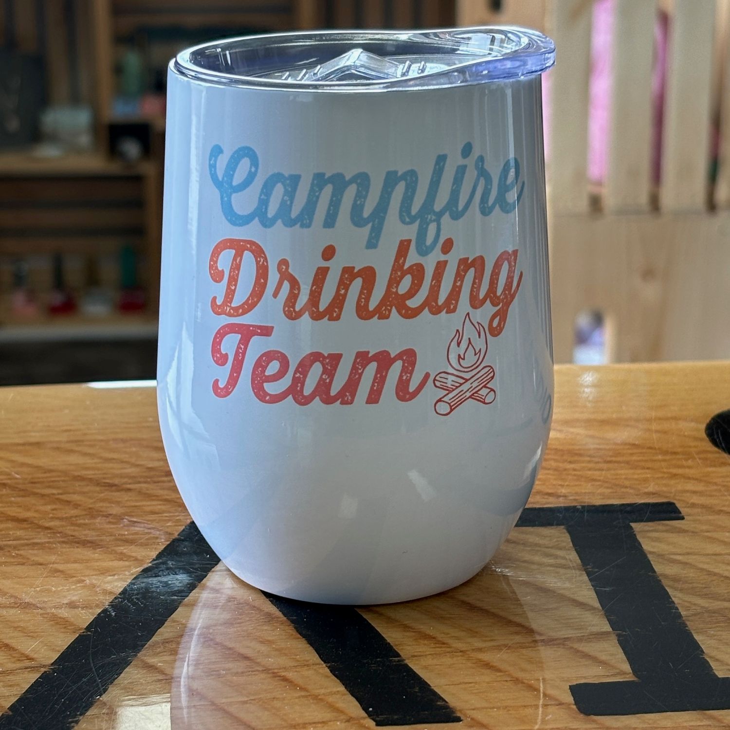 Campfire Drinking Team Design for Drinkware