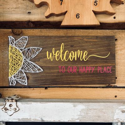 Welcome To Our Happy Place String Art