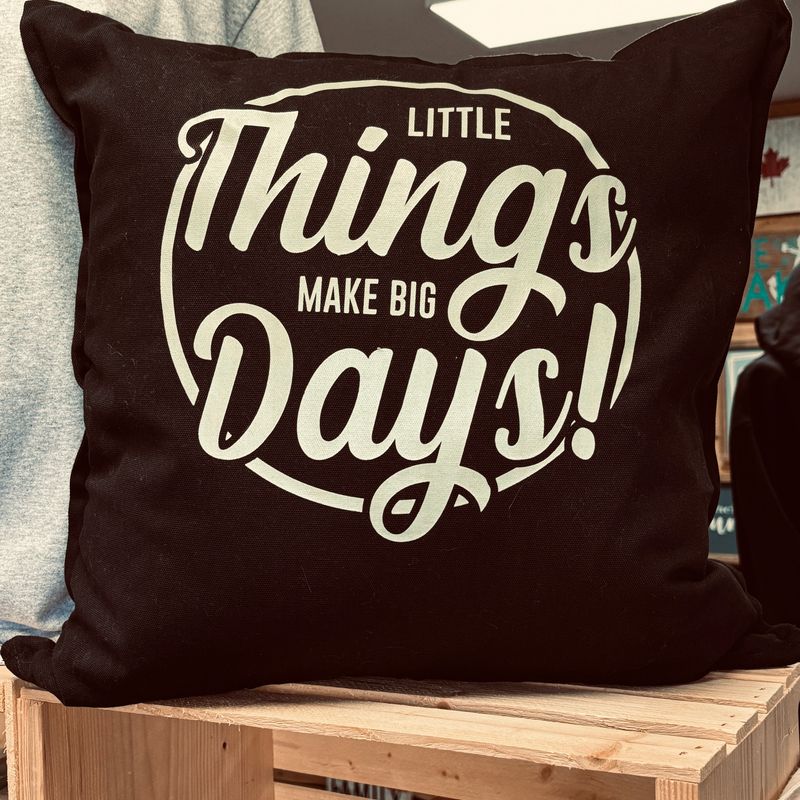 Little Things Make Big Days Pillow