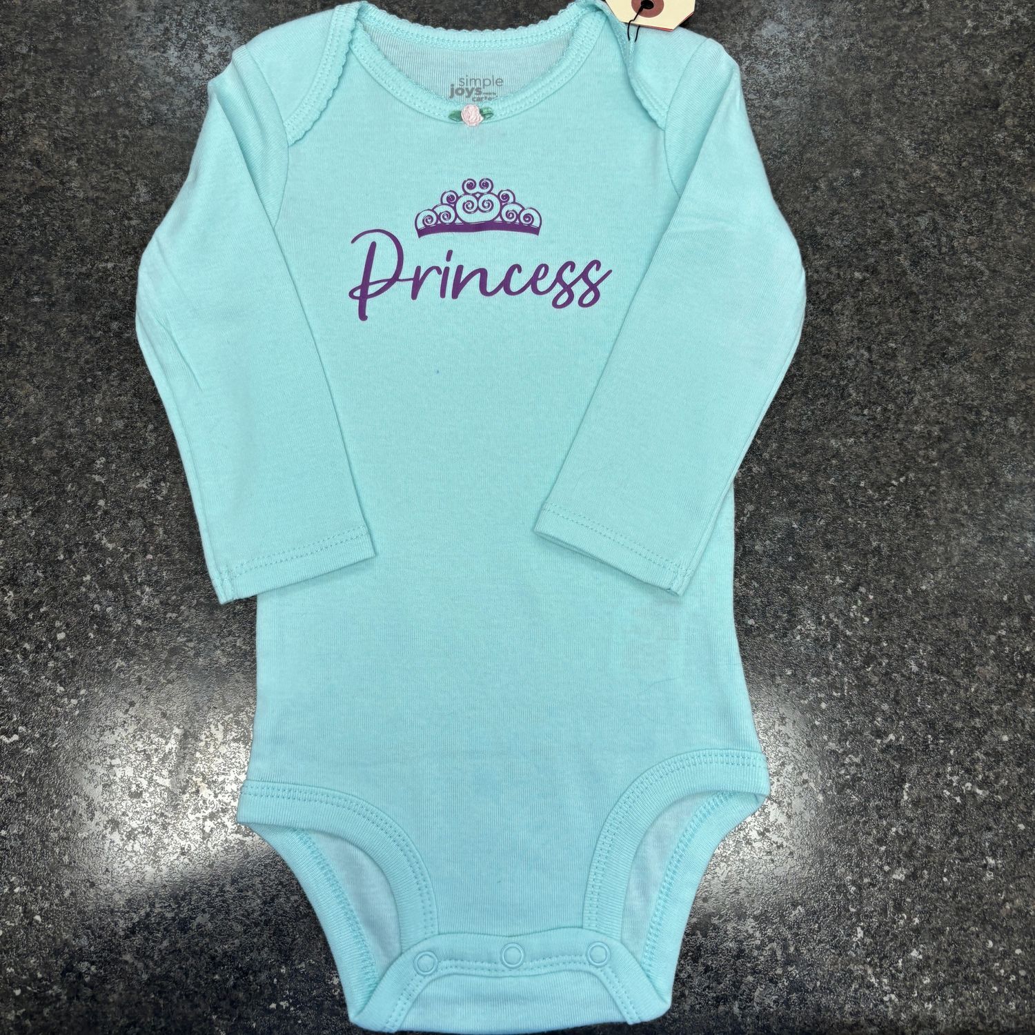 Princess Tiara Baby Bodysuit Size 6-9 Month