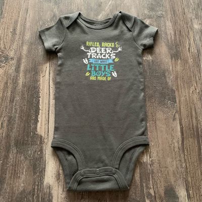 Rifles Racks and Deer Tracks Infant Shirt Design