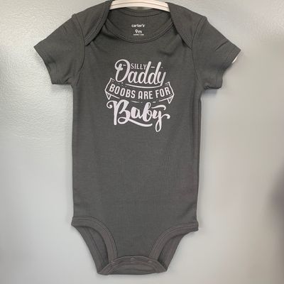 Silly Daddy Boobs are For Baby Infant Shirt Design