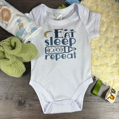 Eat Sleep Be Cute Repeat Infant Shirt Design