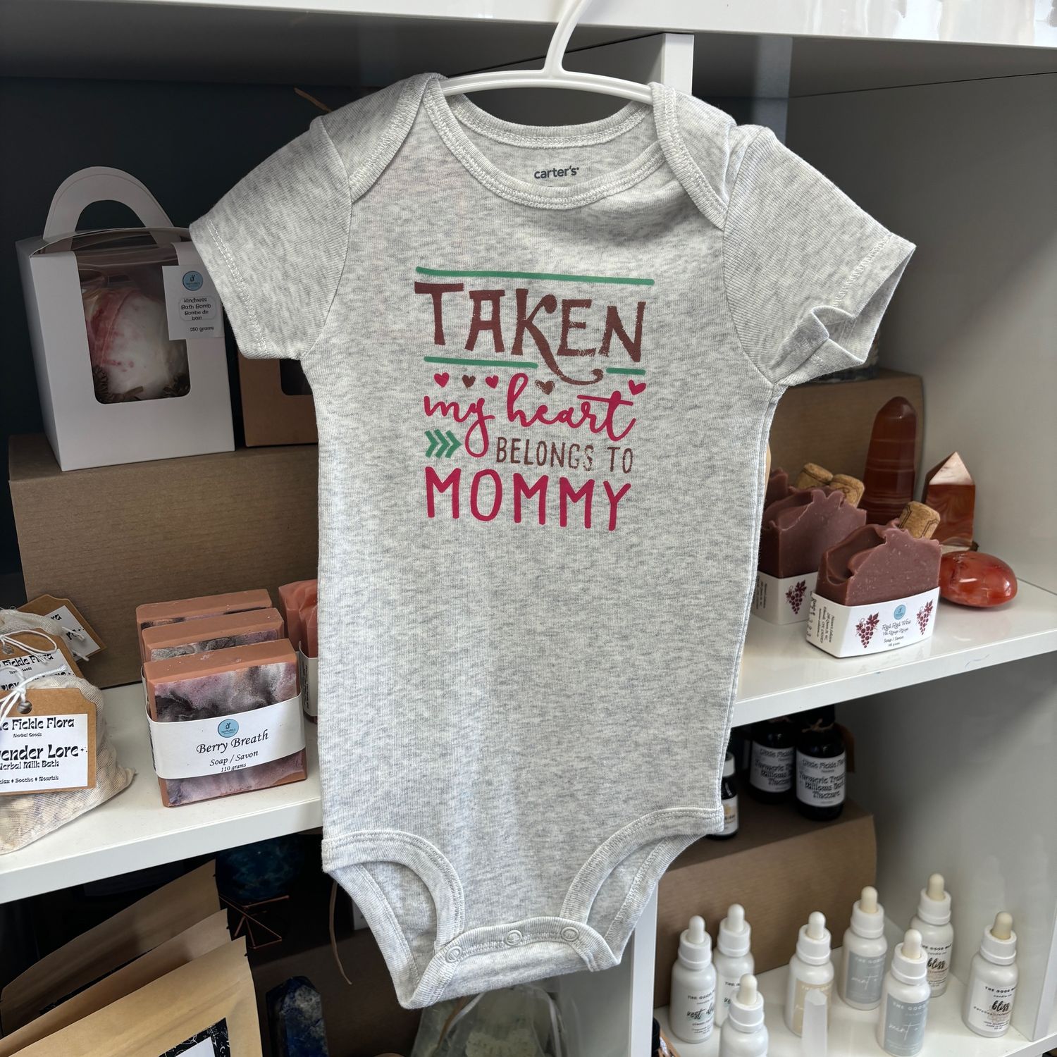 Taken My Heart Belongs To Mommy Baby Bodysuit Size 9 Months