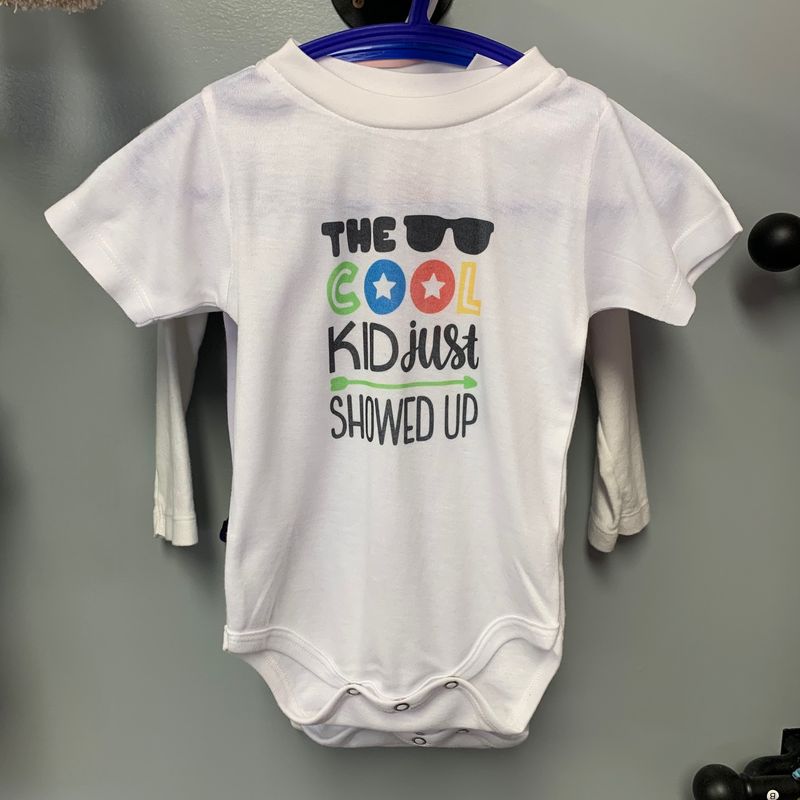 The Cool Kid Just Showed Up Infant Shirt Design