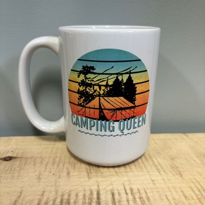 Camping Queen Design for Drinkware