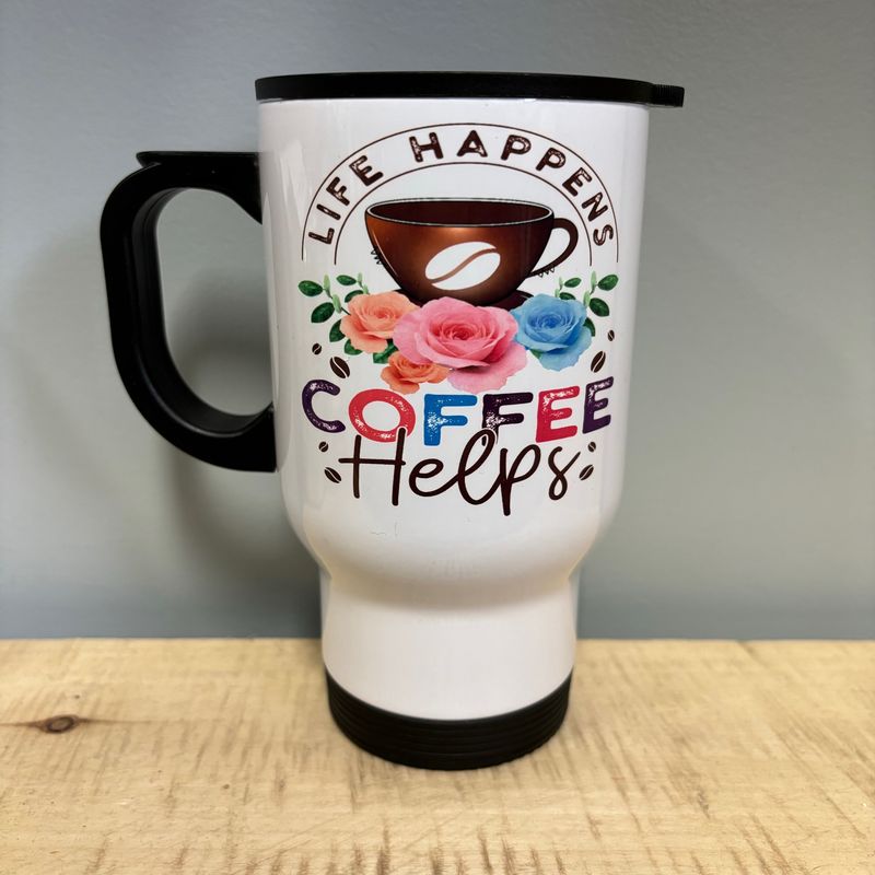 Life Happens Coffee Helps Design for Drinkware