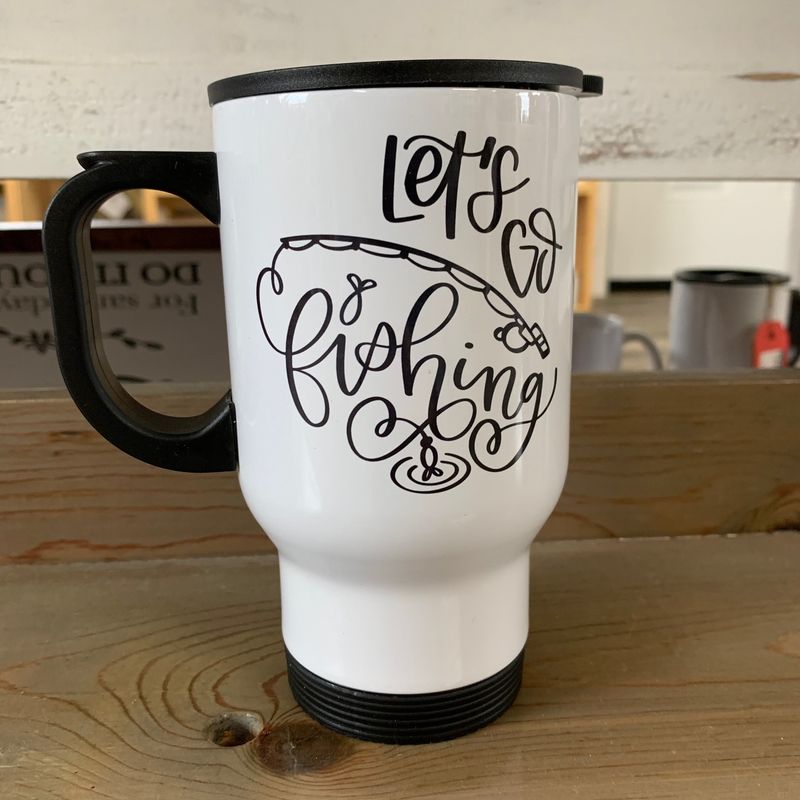 Let&#39;s Go Fishing Design for Drinkware