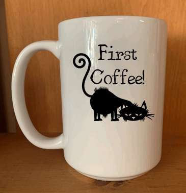 First Coffee Design for Drinkware