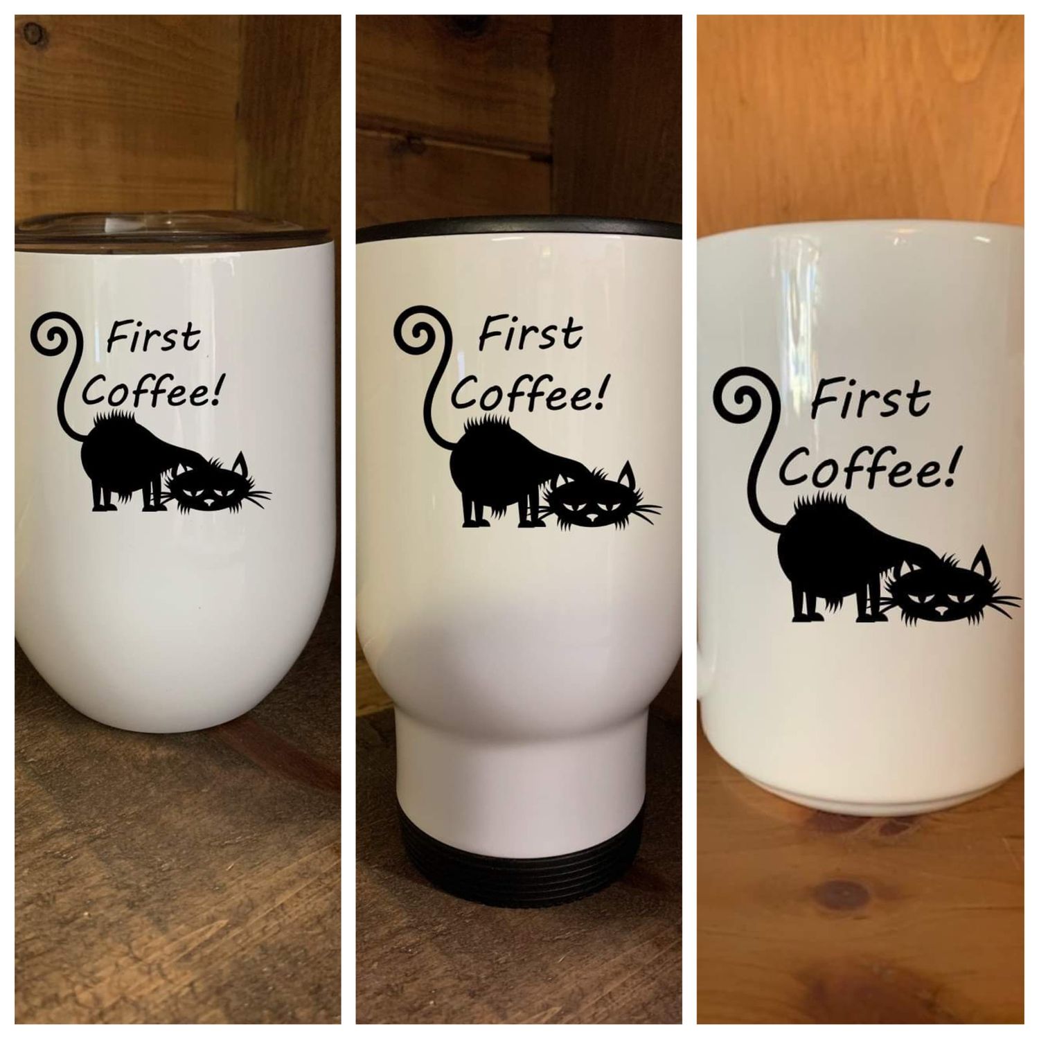 First Coffee Design for Drinkware
