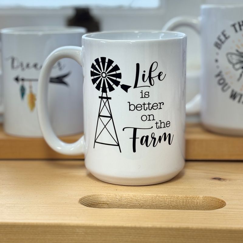 Life Is Better On The Farm Design for Drinkware