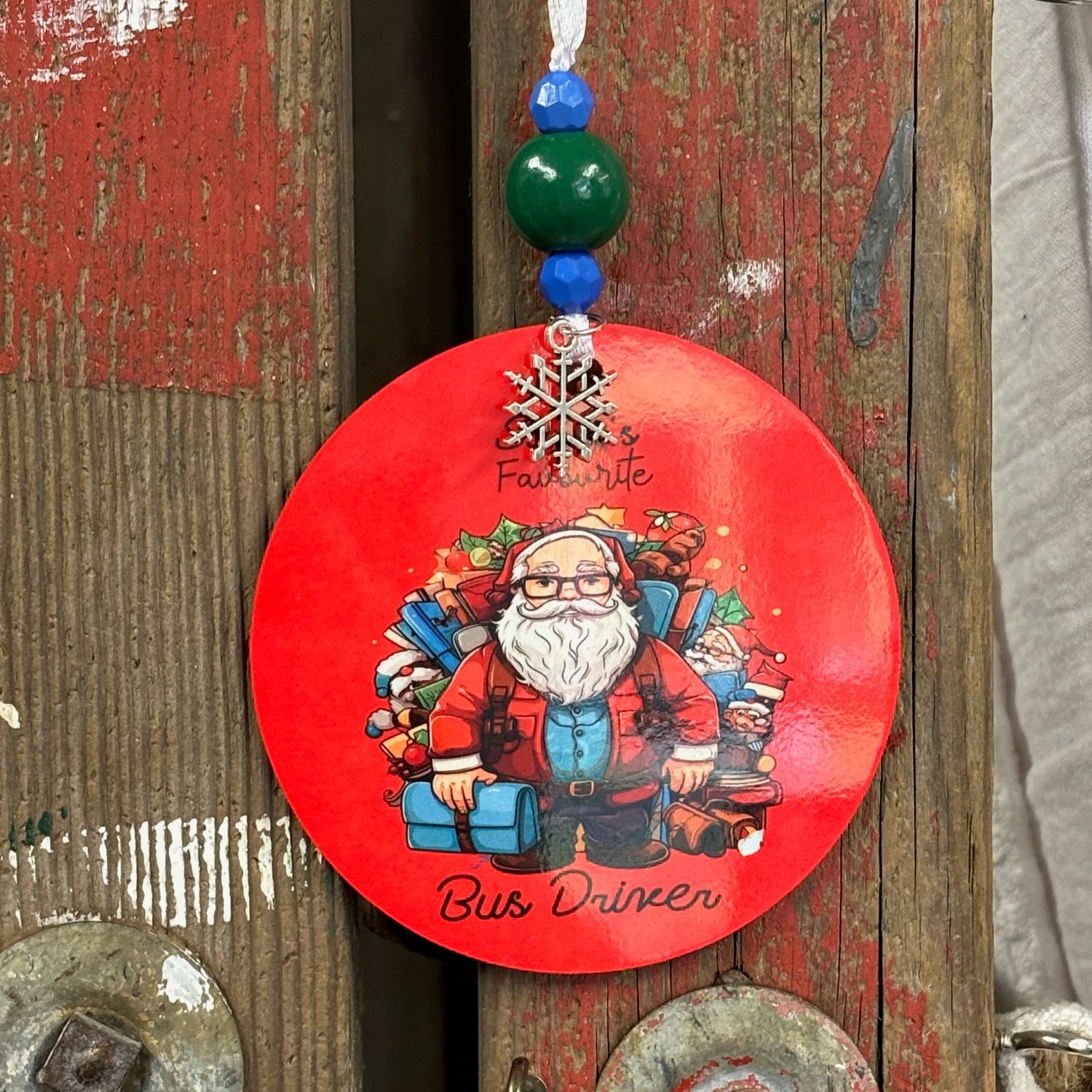 Santa&#39;s Favourite Bus Driver Ornament