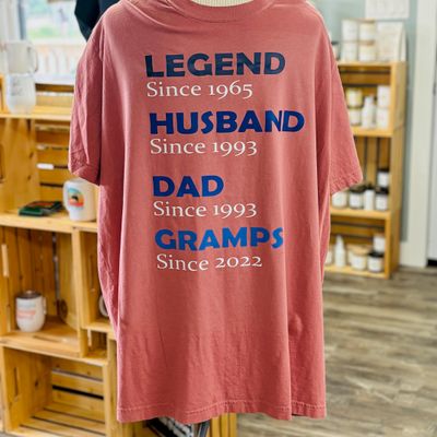 Custom Legend Husband Dad (Grandfather) Shirt Design for Shirt