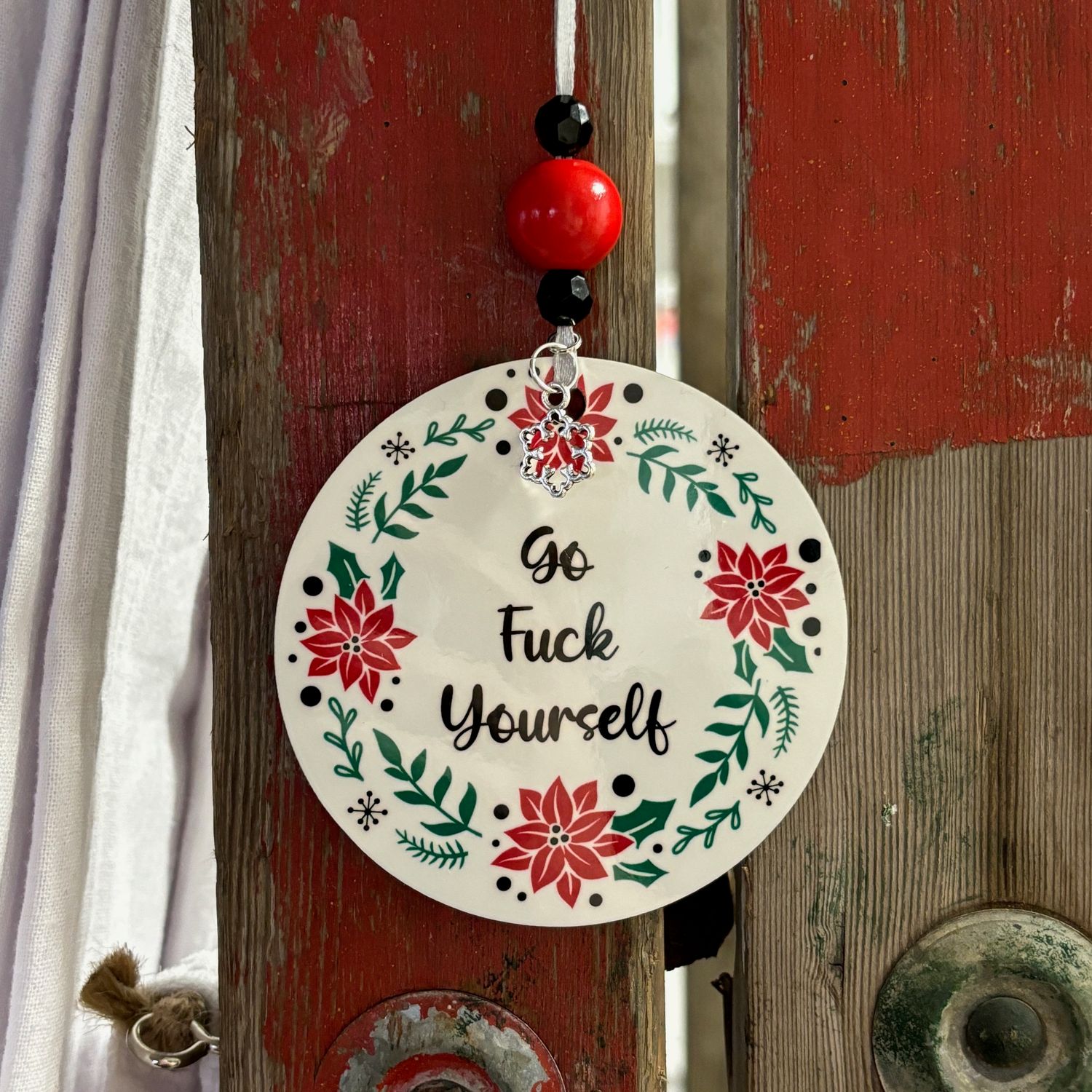Go Fuck Yourself Christmas Ornament