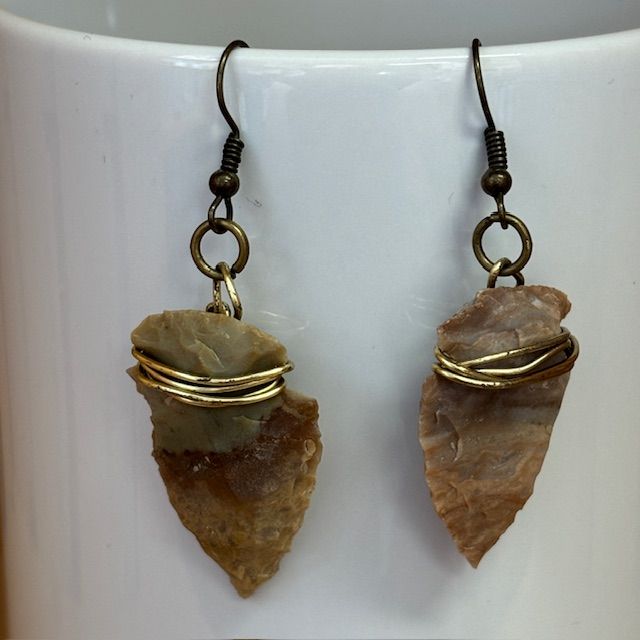 Jasper Arrowhead Earrings