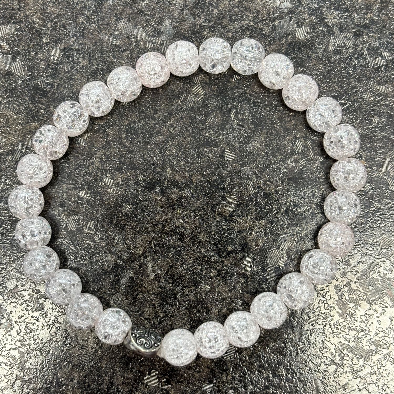 Pink Cracked Quartz Bracelet