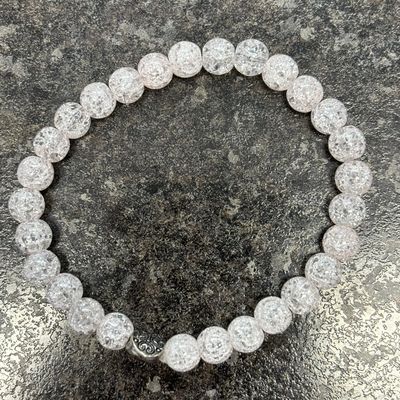 Pink Cracked Quartz Bracelet