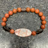 Red Jasper &amp; Smokey Quartz Bracelet