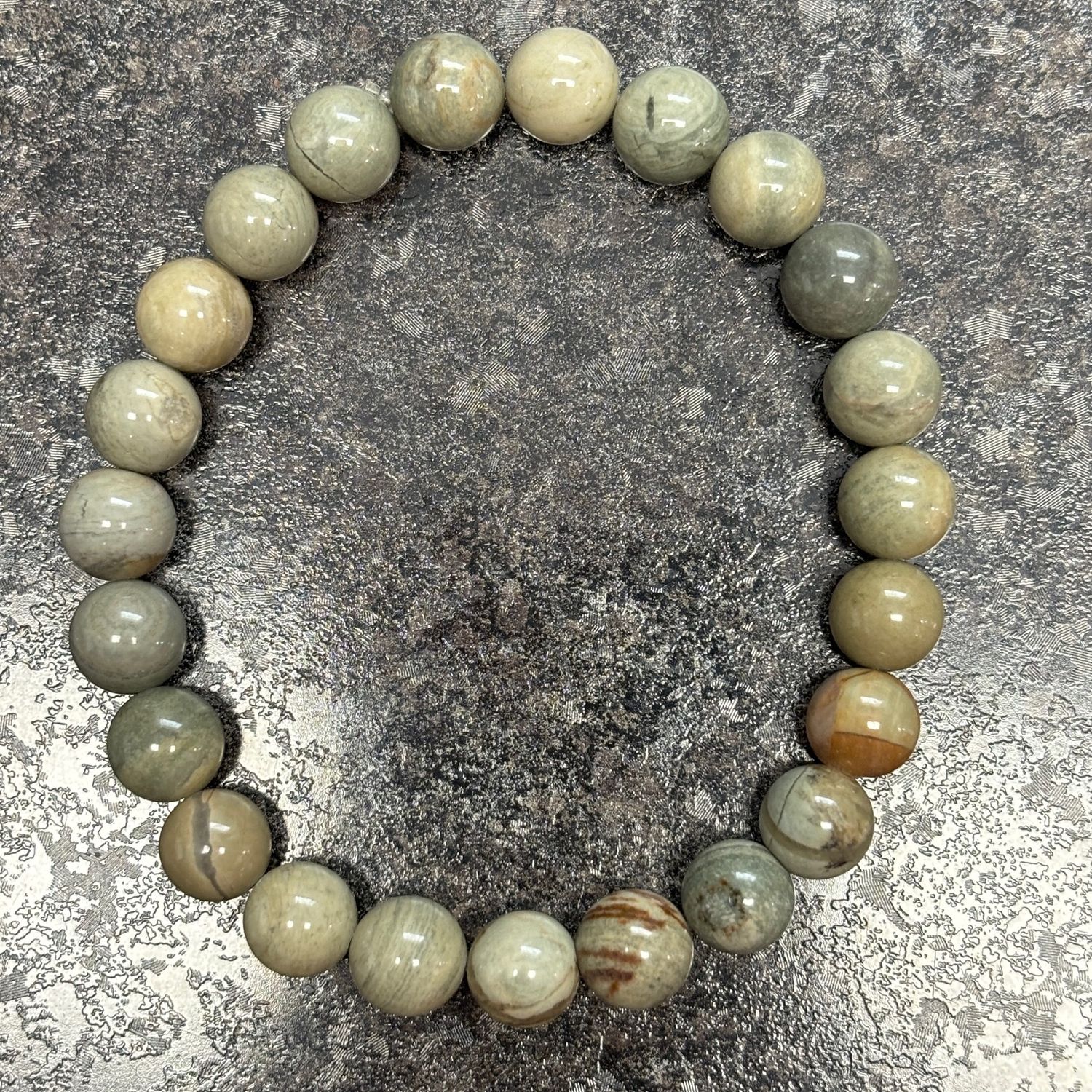 Silver Leaf Jasper Bracelet
