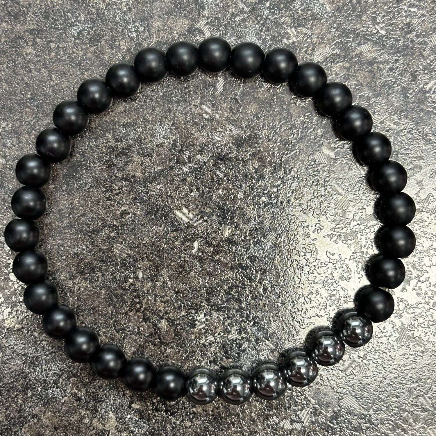 Black Onyx &amp; Hematite Bracelet