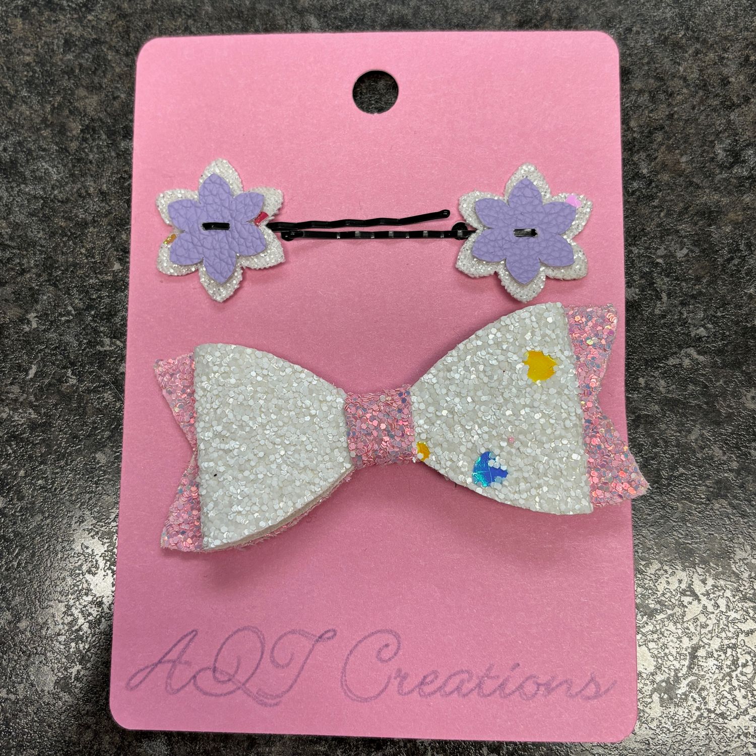 Hair Bow and Clips