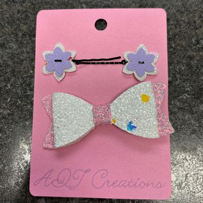 Hair Bow and Clips