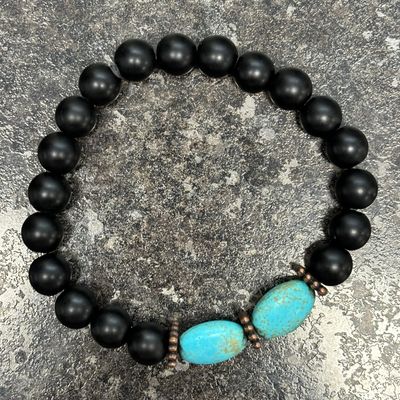 Onyx &amp; Turquoise Bracelet