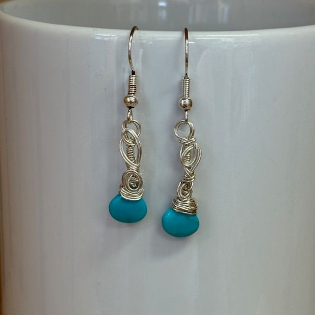 Sleeping Beauty Turquoise Earrings