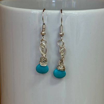 Sleeping Beauty Turquoise Earrings
