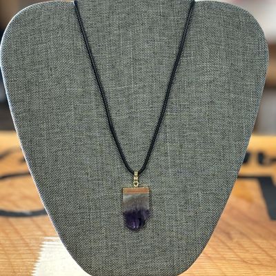 Amethyst Slice Necklace